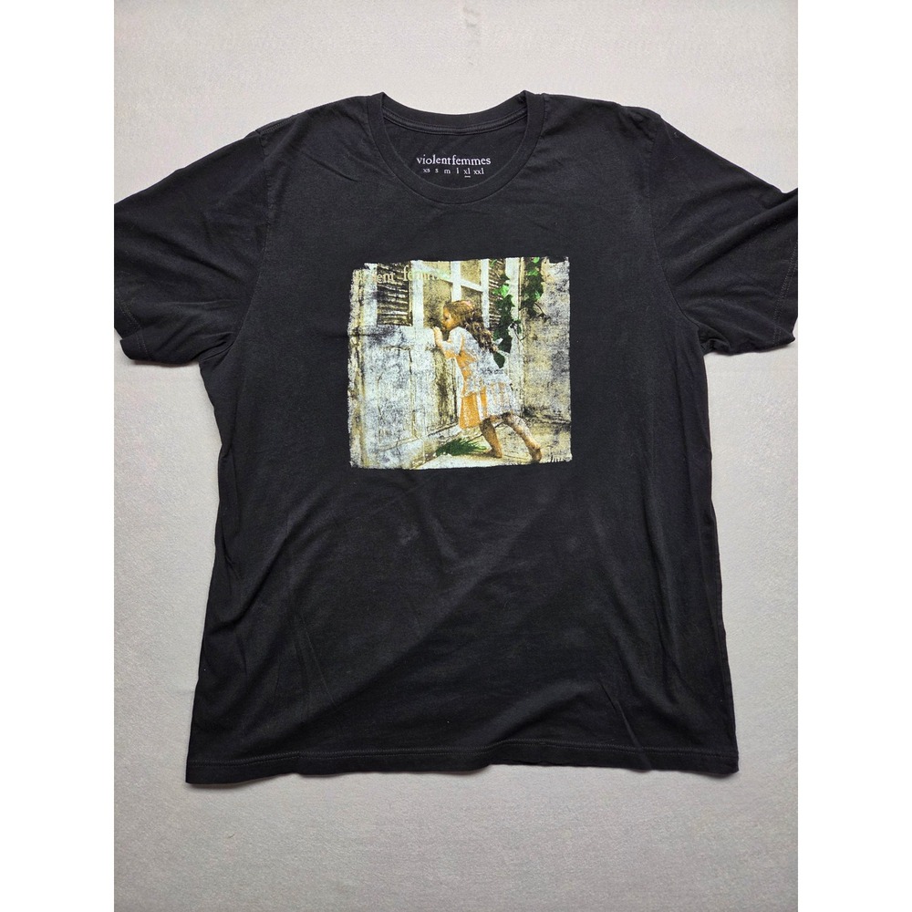 Violent Femmes Band T-Shirt Mens XL Black Short Sleeve Album Cover Graphic